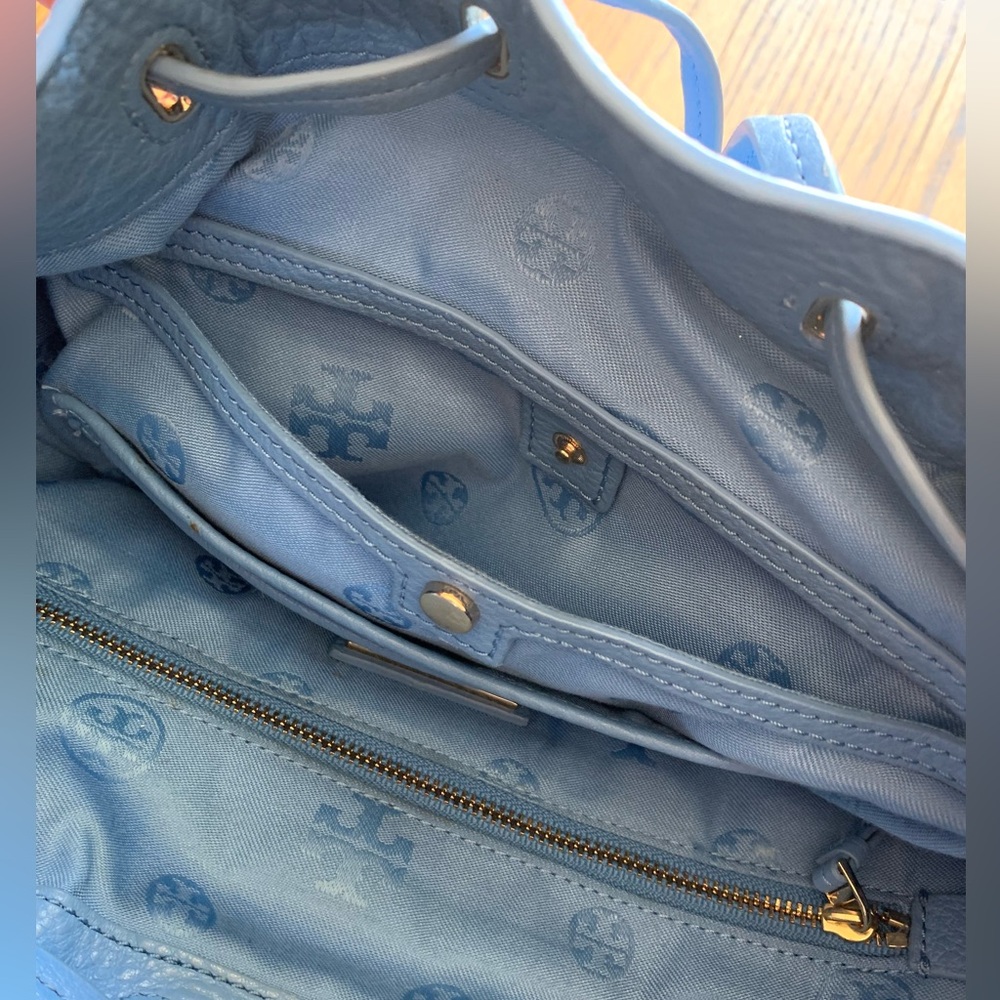 Tory Burch Blue Leather Backpack - Picture 11 of 13